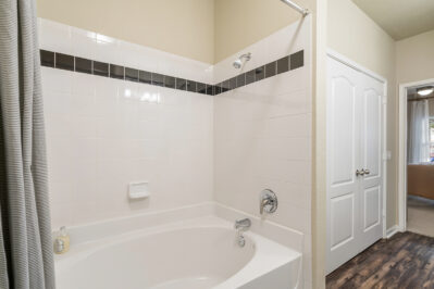Bathroom with large bathtub