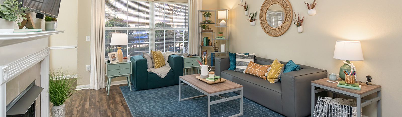 Furnished apartment living space