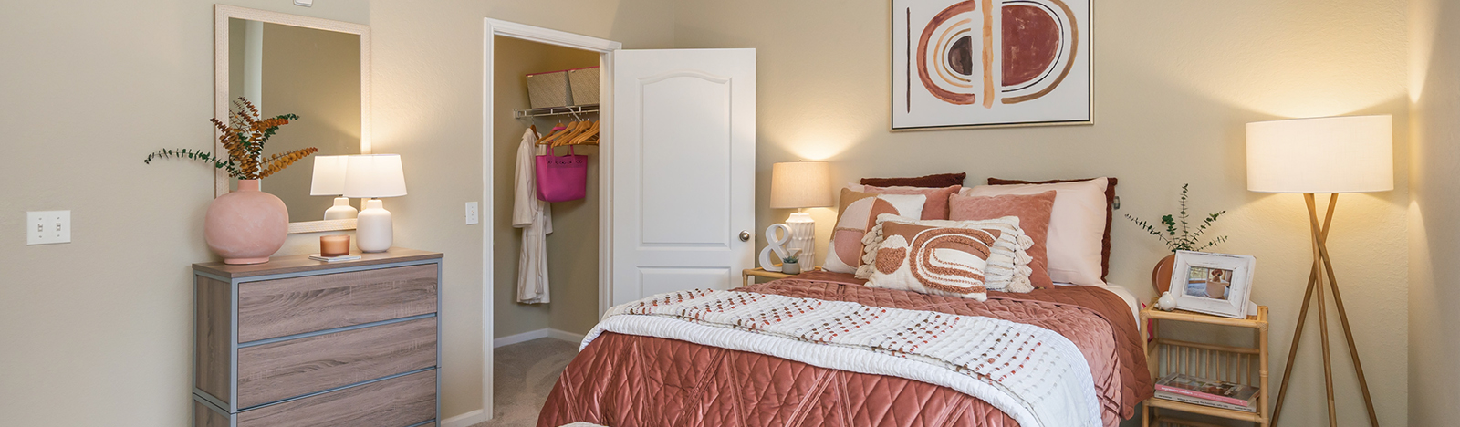 Furnished apartment bedroom