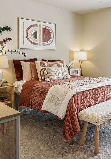 furnished bedroom